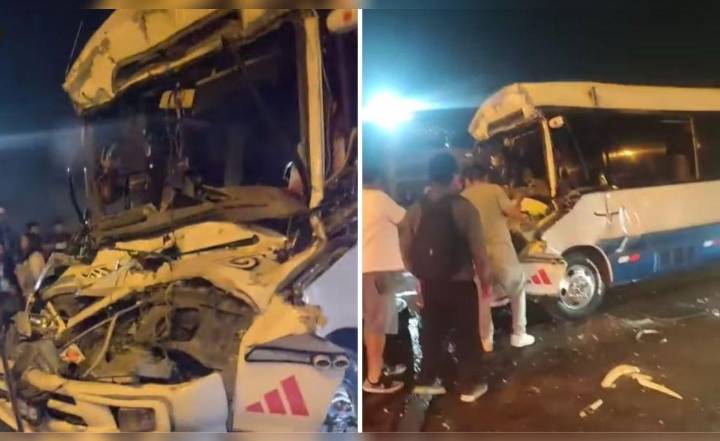 Custer sufre aparatoso choque y cabina de conductor quedó destruida