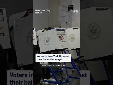 Voters in New York City cast their ballots for mayor