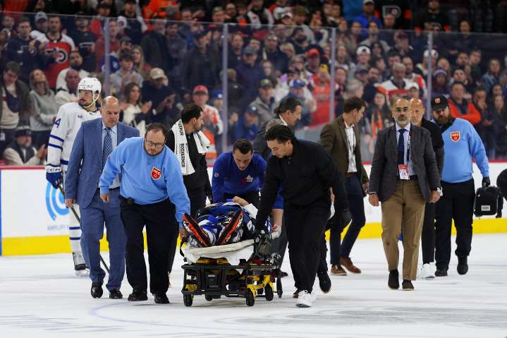 Chris Tanev hospitalized after collision in Maple Leafs’ win