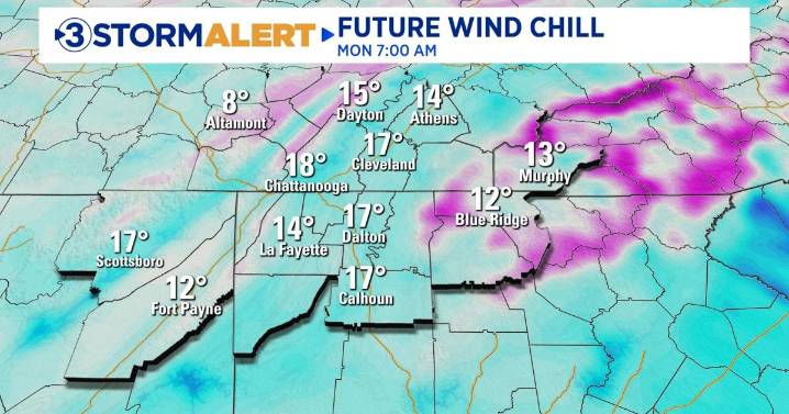 Dangerous wind chills and the chance for snow showers on the way
