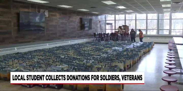 Area college student preps military care packages for veterans