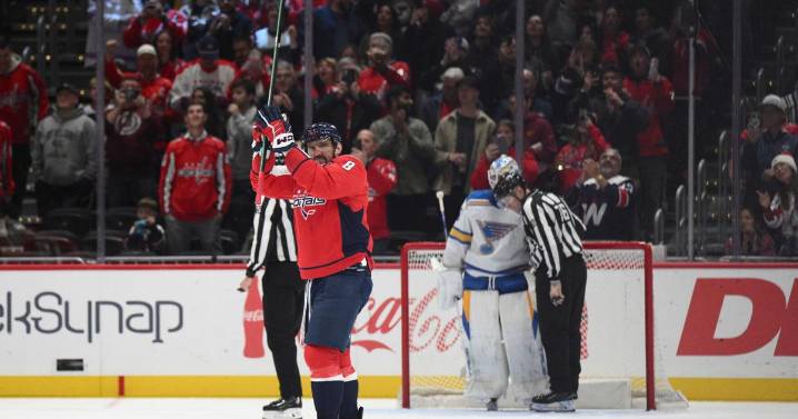 Ovechkin scores No. 900 as Capitals defeat Blues