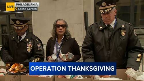 Philadelphia police deliver holiday meals to families in need as part of 'Operation Thanksgiving'