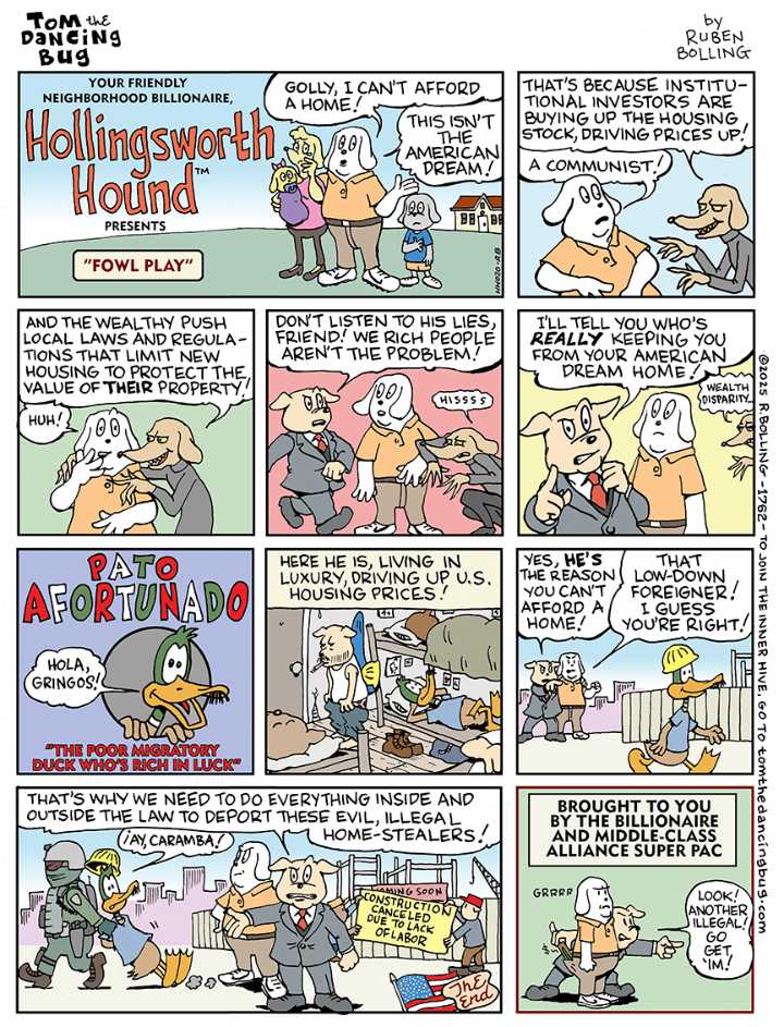 Cartoon: Tom the Dancing Bug's Hollingsworth Hound explains the housing crisis