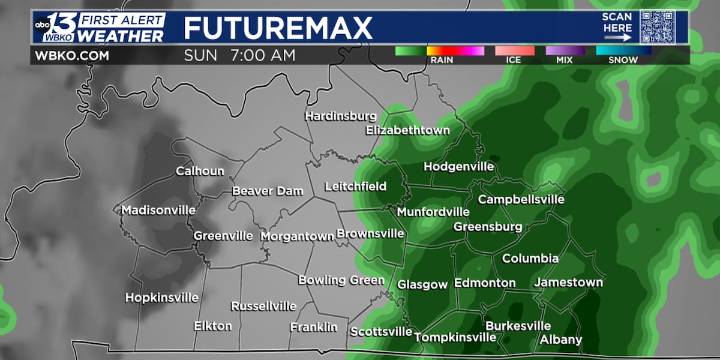 Lingering showers for Sunday