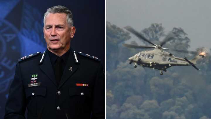 Victoria Police Commissioner Mike Bush hit backs over claims of taxpayer-funded helicopter flights for he and his wife