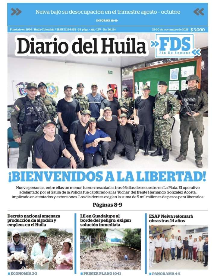 Diario del Huila 29 y 30 de noviembre de 2025