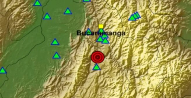 Temblor de magnitud 3,6 sacude el municipio de Los Santos, Santander este 19 de noviembre