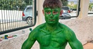 Benidorm 'Hulk' left scrubbing skin for days after using green paint instead of makeup