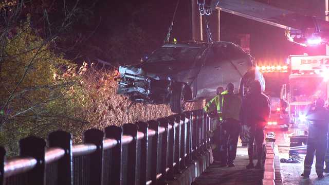 Vehicle pulled from hillside following crash in Churchill