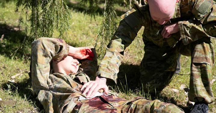 Simulated chaos at Latchford Barracks: ADF nurses face intense drill