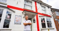 Pub slapped with red tape for painting giant St George's Cross on exterior