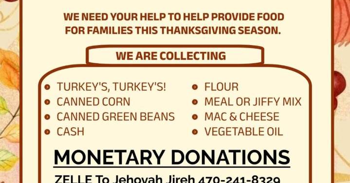 Churches, organizations feeding the Coweta community this Thanksgiving
