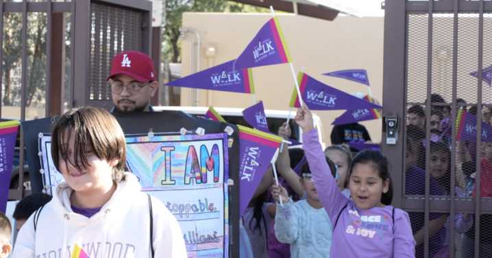 Students at Nosotros Academy celebrate 'Ruby Bridges Walk to School Day" with annual walk