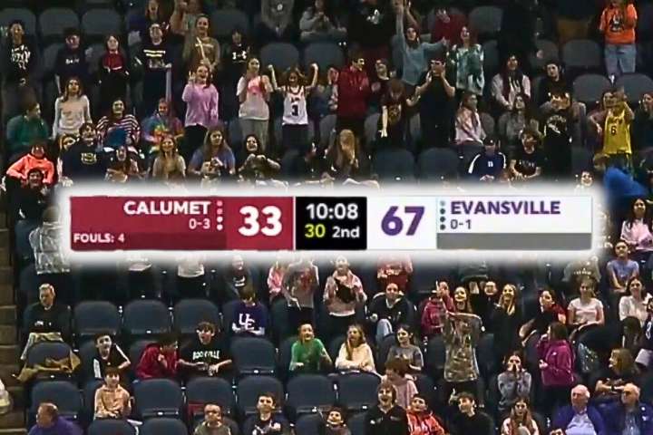 Evansville Crowd Erupts When Score Hits 67