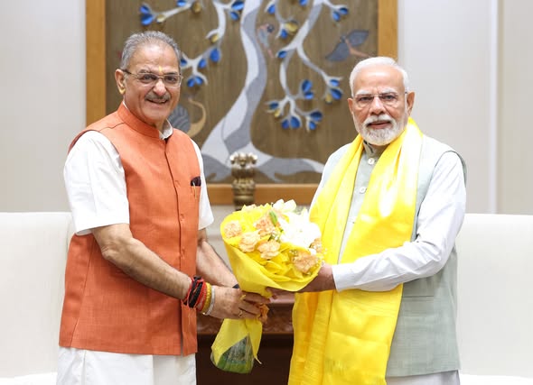 LG Ladakh meets PM, Defence Minister