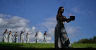 Olympic flame-lighting ceremony in photos