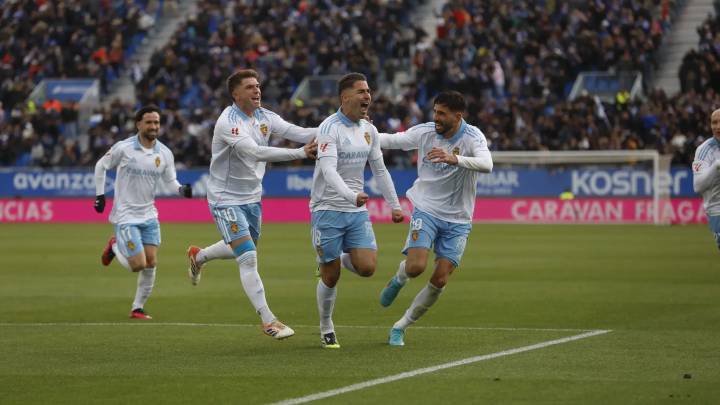 Así fue el golazo de Toni Moya que encarriló la victoria del Real Zaragoza