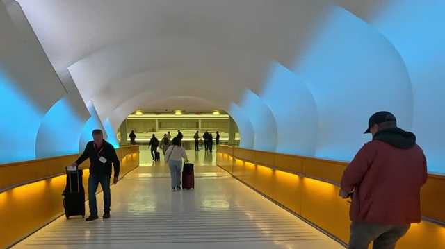 Participants partake in final test run at new terminal at Pittsburgh International Airport