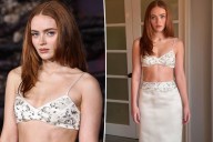 Sadie Sink wears sparkly white Prada bra and skirt for the 'Stranger Things' season 5 premiere in LA