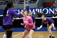 Photos of the D1 volleyball state semifinal between No. 2 Bloomfield Hills and No. 1 Rockford