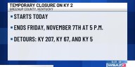 Temporary closure on KY 2