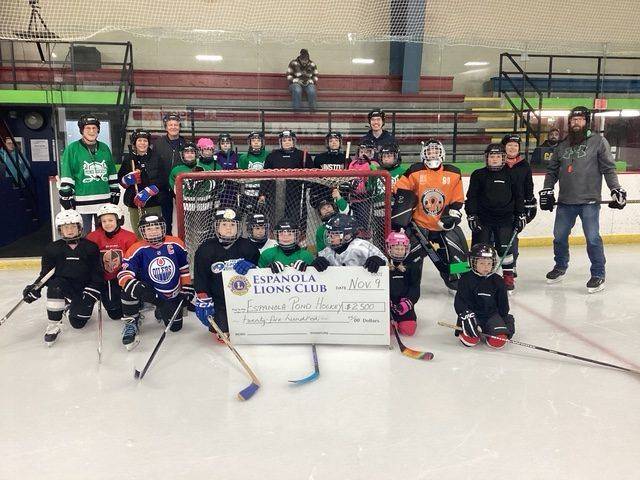 Pond hockey support from the Lions