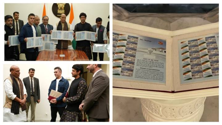 Rajnath Singh, Farhan Akhtar launch My Stamp before Rezang La War 63rd anniversary