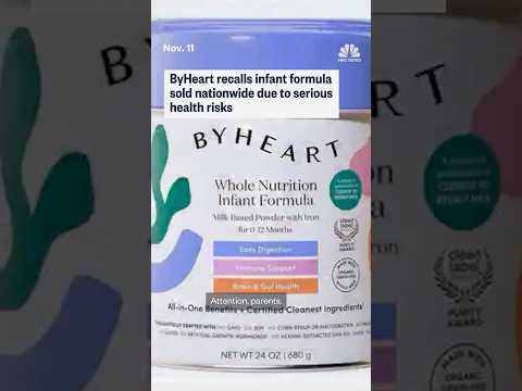 ByHeart recalls infant formula sold nationwide due to serious health risks