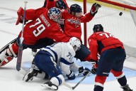 Hagel scores twice as Lightning hold on to top Capitals 5