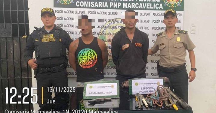 Sullana: intervienen a peruano y colombiano con un arma de fuego