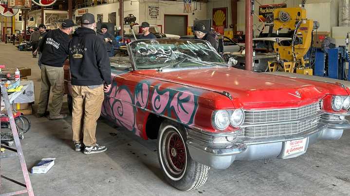 Calgary auto shop comes to rescue of vandalized '63 Cadillac