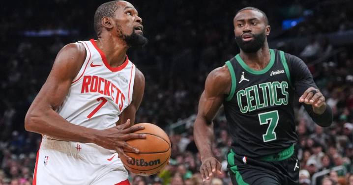 Durant scores 26, Rockets rout Celtics 128