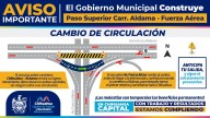 Recuerda, cambiará circulación en zona de construcción del Paso Superior carretera Aldama y avenida Fuerza Aérea