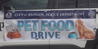 Annual pet food drive for Furry Friends Food Bank hosted by Bangor police
