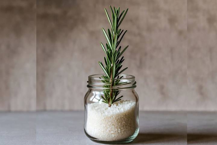 Beneficios. Para qué sirve poner sal gruesa y romero en un frasco dentro de la casa