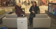 2 women from England like Black Friday in Boston so much they shop with empty suitcases. "We love the bargains."