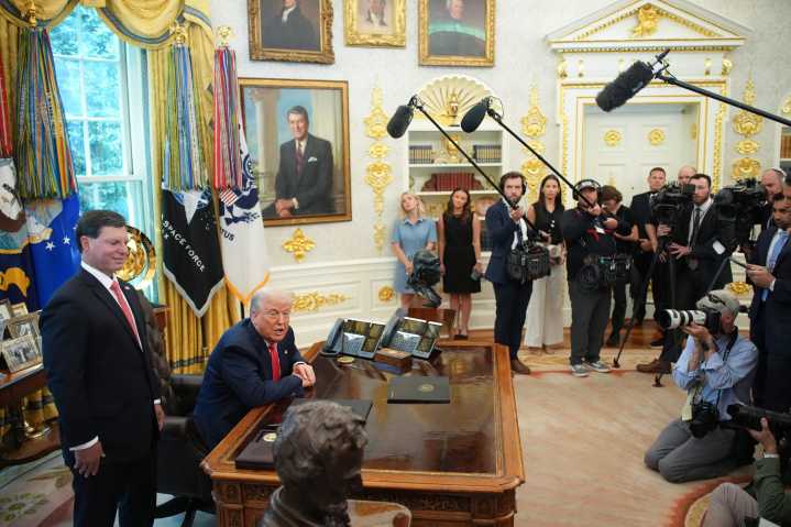 Press access to Oval Office argued in case involving Trump and wire service