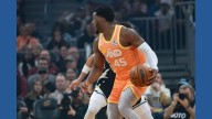 Donovan Mitchell's 37 points power Cleveland Cavaliers to victory over Milwaukee Bucks as Giannis Antetokounmpo exits with injury