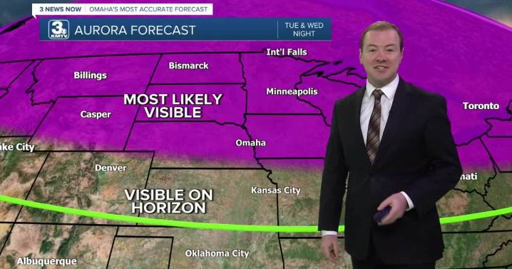 The northern lights may be visible Tuesday night