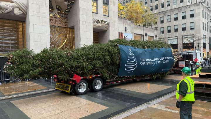 Rockefeller Center Christmas tree arrives in New York City