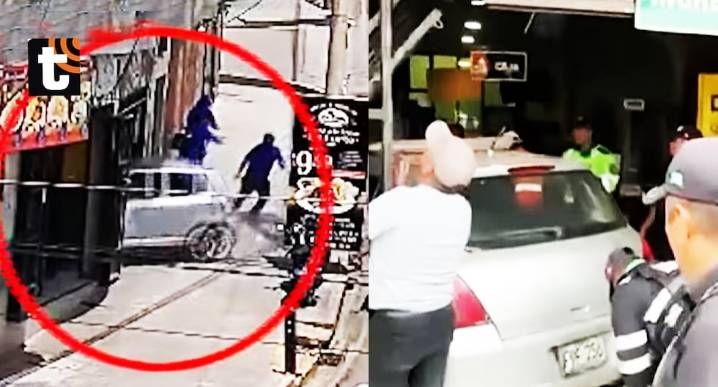 ¡Video muestra terrible accidente! Auto fuera de control se empotra contra pollería de Huancayo y deja a madre y dos niños heridos Una familia que esperaba su almuerzo terminó gravemente herida luego