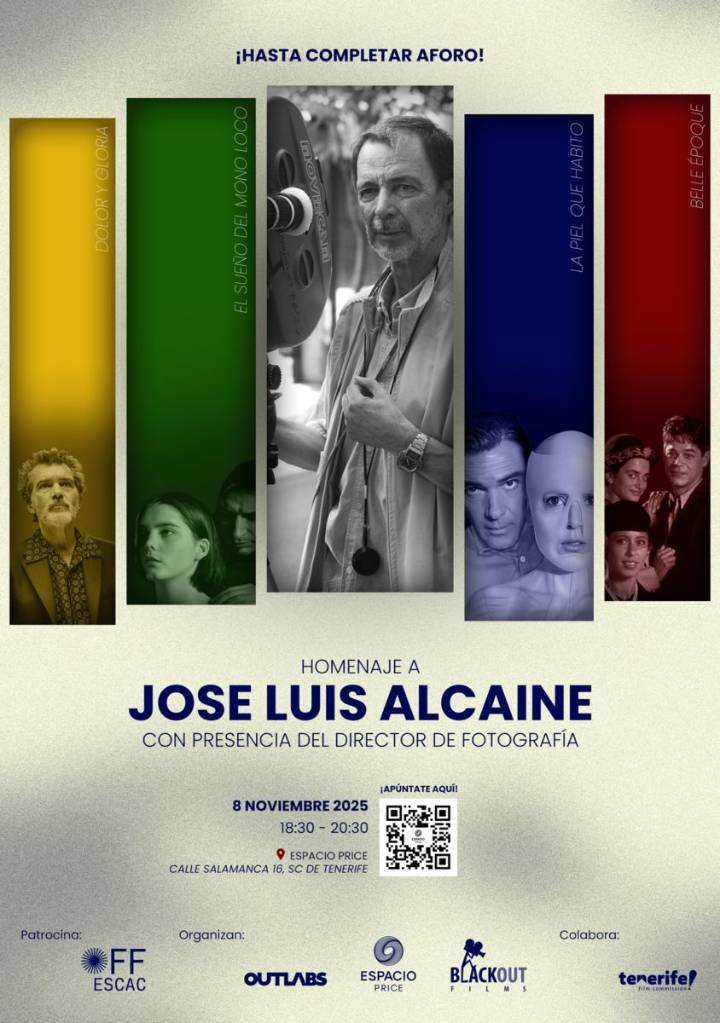 José Luis Alcaine recibe un homenaje en el Espacio Price de la capital tinerfeña