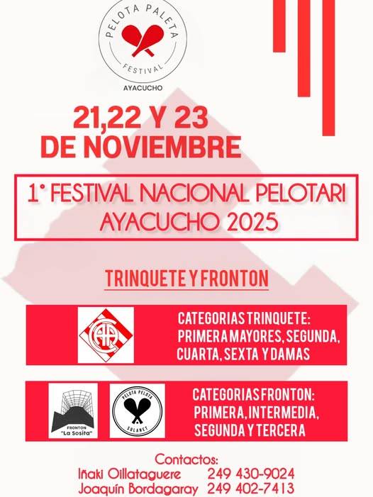 El Club Atlético prepara el 1er Festival Nacional de Pelota a Paleta / Será del viernes 21 al domingo 23