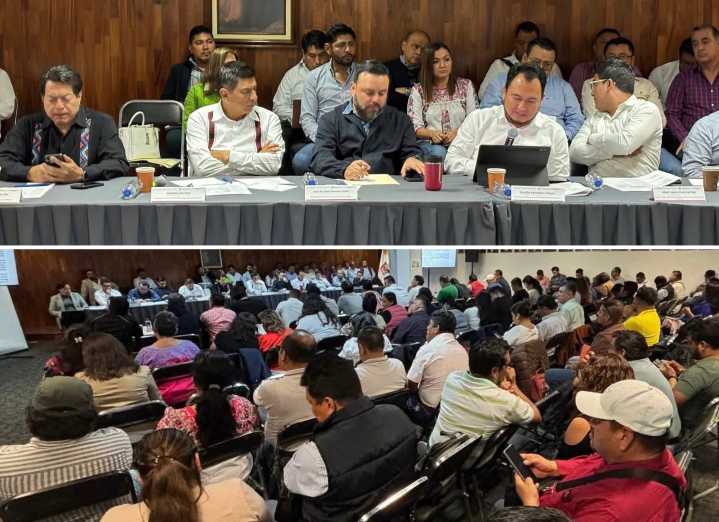 Continuaba esta madrugada la reunión tripartita entre Sección 22 y gobiernos estatal y federal para destrabar demandas pendientes