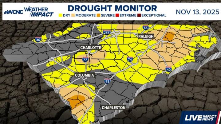 No drought monitor changes across the Carolinas