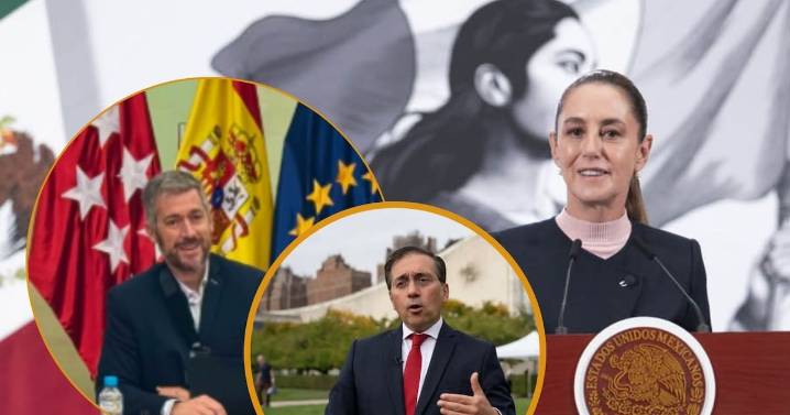 Gobierno de Madrid exige la renuncia del ministro español José Manuel Albares por “desprestigiar” a España frente a México mientras Claudia Sheinbaum lo elogia por reconocer “agravio” de pueblos indíg