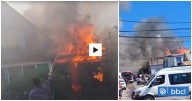 Incendio afecta a viviendas en sector de Santa Sabina en Concepción