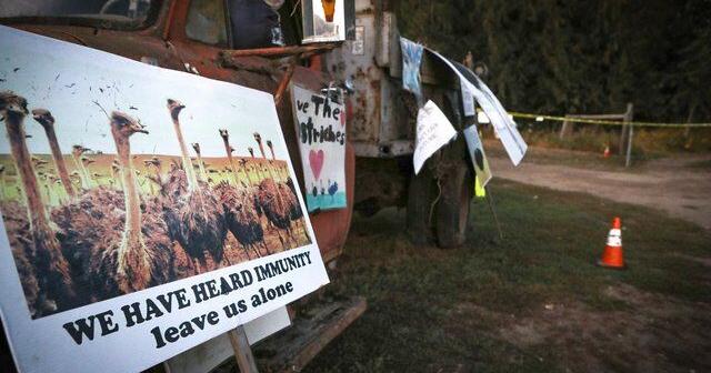 Police say nothing suspicious after man dies at B.C. ostrich farm protest camp