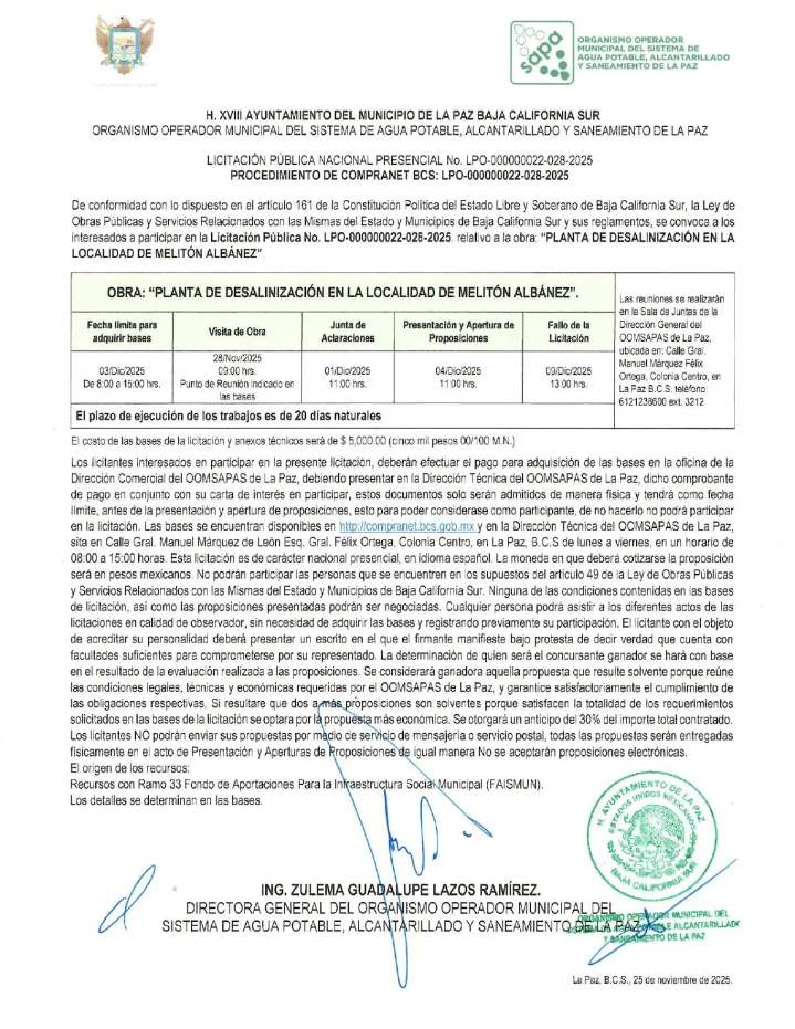 LIcitación LPO-000000022